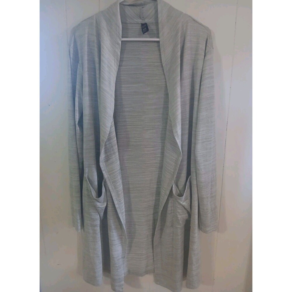 32 Degrees Heat Womens Long Open Cardigan Sweater Pockets Lightweight Size S/M